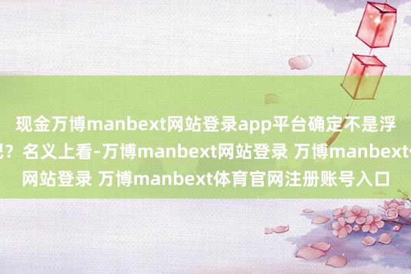 现金万博manbext网站登录app平台确定不是浮松拍拍脑袋就决定的吧？名义上看-万博manbext网站登录 万博manbext体育官网注册账号入口