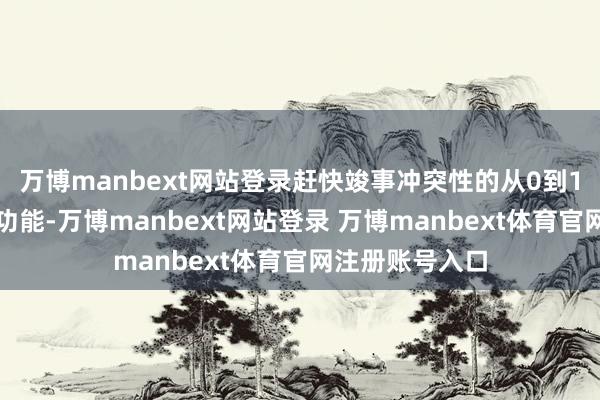 万博manbext网站登录赶快竣事冲突性的从0到1性质的居品和功能-万博manbext网站登录 万博manbext体育官网注册账号入口