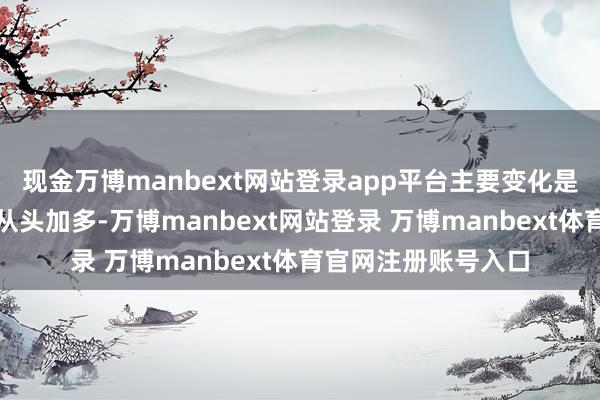 现金万博manbext网站登录app平台主要变化是好意思国概略情味从头加多-万博manbext网站登录 万博manbext体育官网注册账号入口