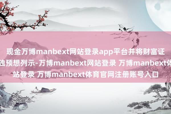现金万博manbext网站登录app平台并将财富证券化产物承销老本单独预想列示-万博manbext网站登录 万博manbext体育官网注册账号入口